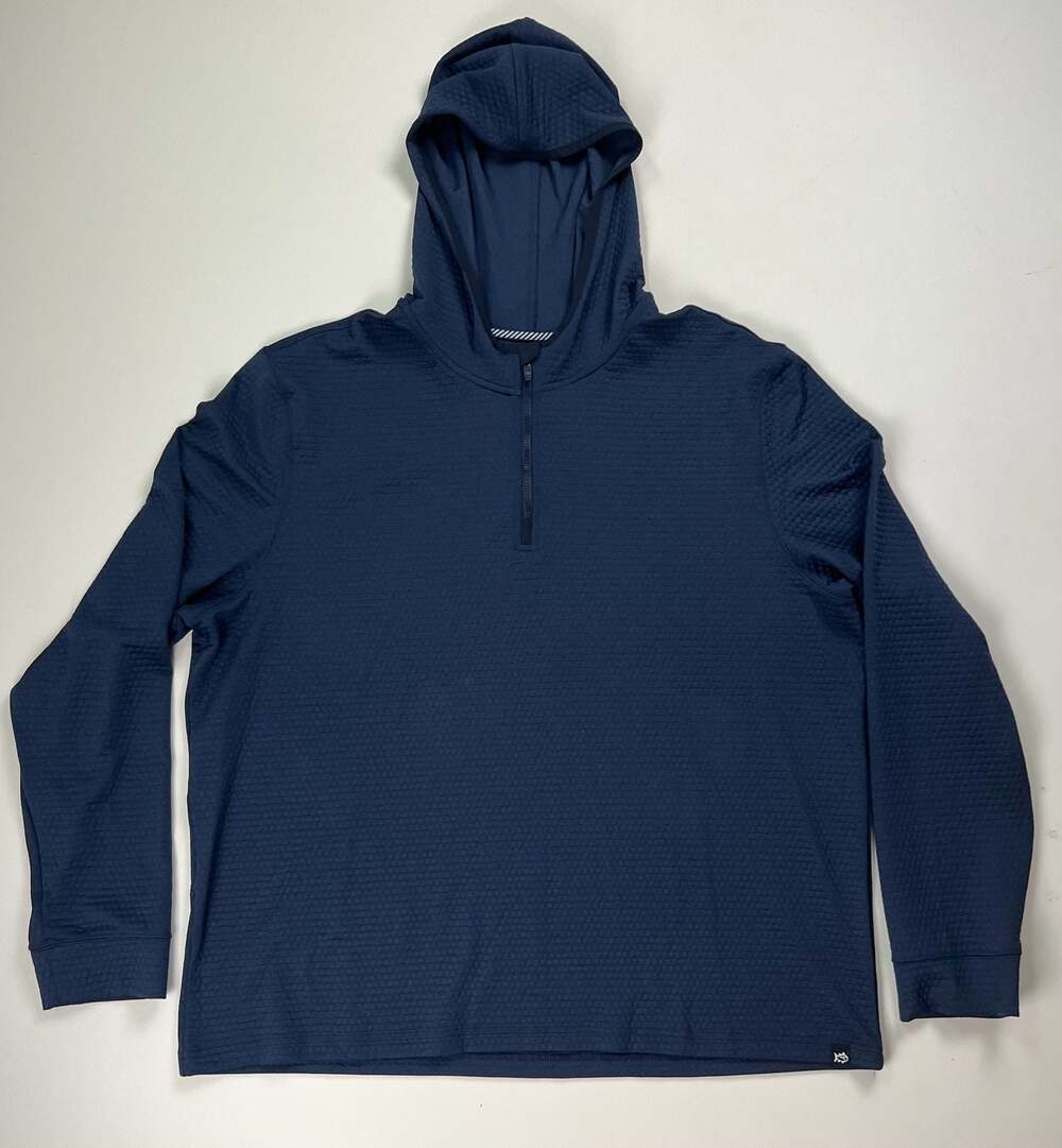 Southern Tide Scuttle Performance Quarter Zip Hoodie, Navy, Size XXL